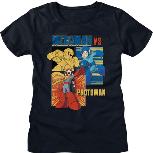 Mega Man Ladies T-Shirt - Vs Protoman