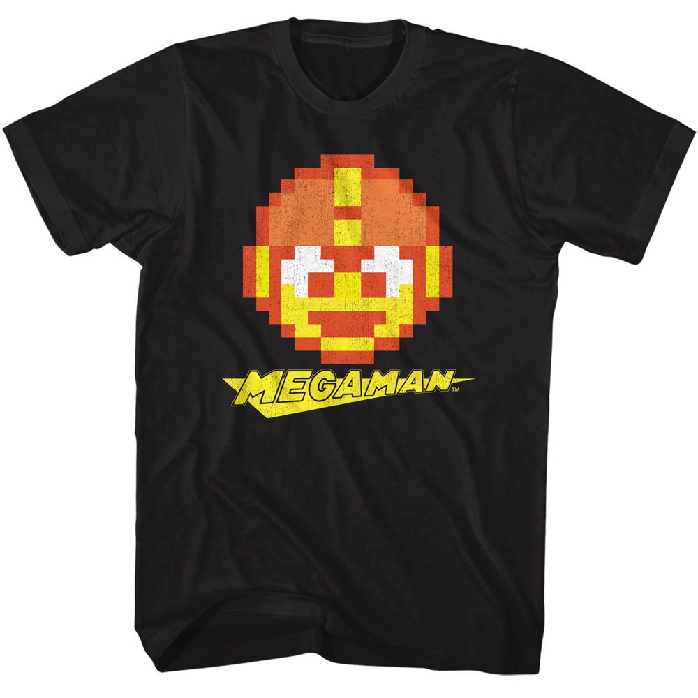 Black Mega Man t-shirt featuring Mega Man Mega O Lantern Halloween design