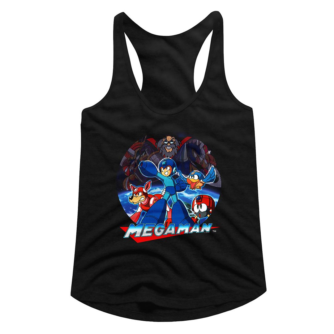 Mega Man Ladies Racerback - Megaman Collage
