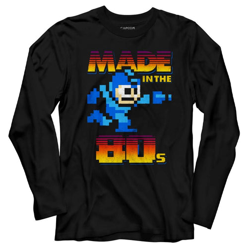 Mega Man Long Sleeve T-Shirt - Made In The 80s