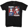 Black Mega Man t-shirt featuring Mega Man Rock And Blues design