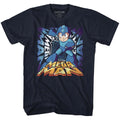 Navy Mega Man t-shirt featuring Mega Man Megaman design