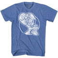 Royal heather Mega Man t-shirt featuring Mega Man Fist Pump design