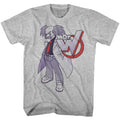 Gray heather Mega Man t-shirt featuring Mega Man Dr Wily design