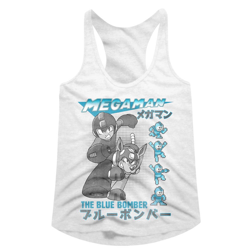 Mega Man Ladies Racerback - Blue Bomber