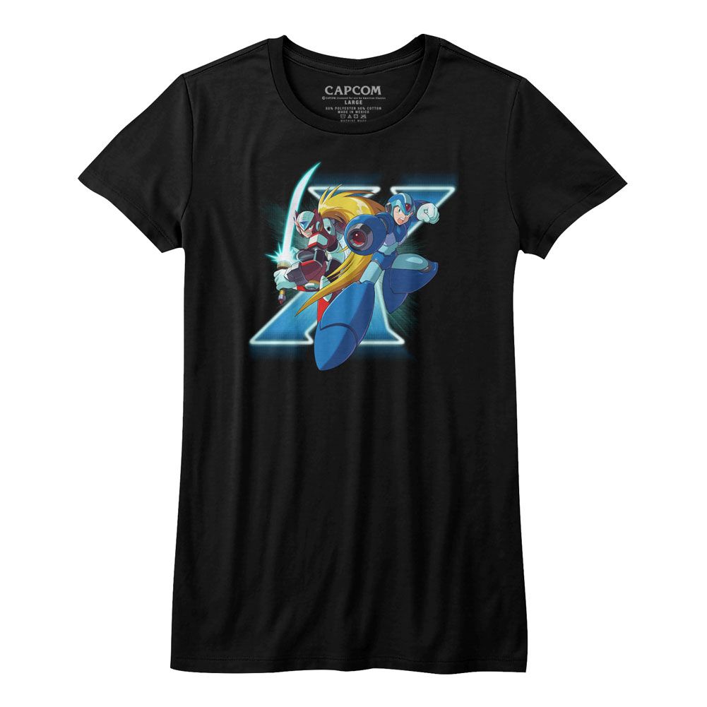 Mega Man Ladies T-Shirt - X And Zero