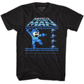 Black Mega Man t-shirt featuring Mega Man MegaMen design