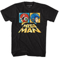Black Mega Man t-shirt featuring Mega Man Boxy design