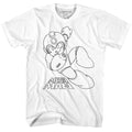 White Mega Man t-shirt featuring Mega Man Warped Rock design