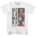 White Mega Man t-shirt featuring Mega Man ZeroBox design