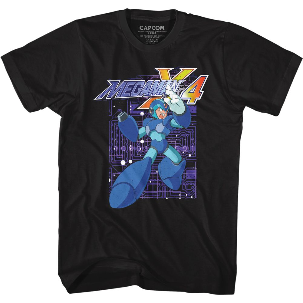 Black Mega Man t-shirt featuring Mega Man X4 Digital design
