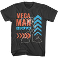 Smoke gray Mega Man t-shirt featuring Mega Man Arrows design