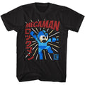 Black Mega Man t-shirt featuring Mega Man Energy Booster design