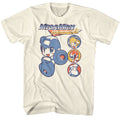 Natural Mega Man t-shirt featuring Mega Man Crew Circles design