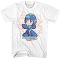 White Mega Man t-shirt featuring Mega Man Character Group design