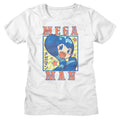 Mega Man Ladies T-Shirt - Square And Stars