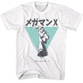 White Mega Man t-shirt featuring Mega Man Incoming design