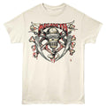 Natural Megadeth t-shirt featuring Megadeth Skull Bones Blades design