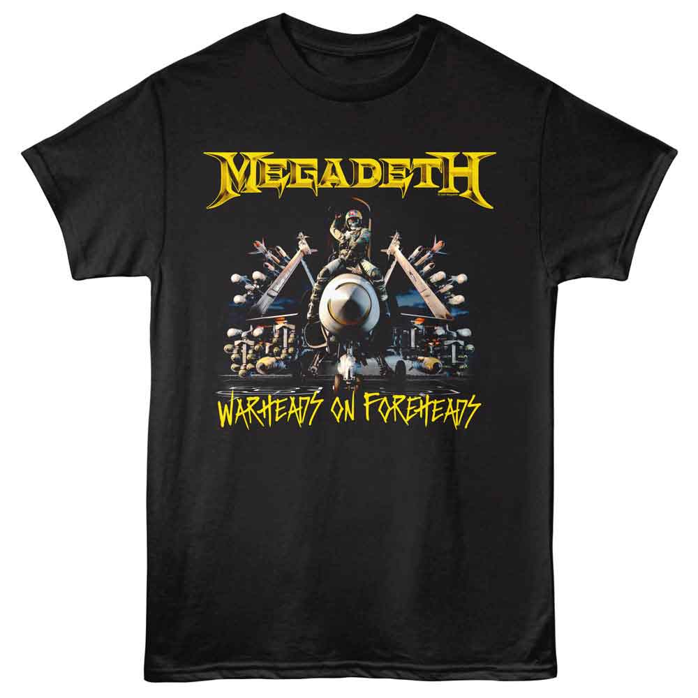 Black Megadeth t-shirt featuring Megadeth Warheads design