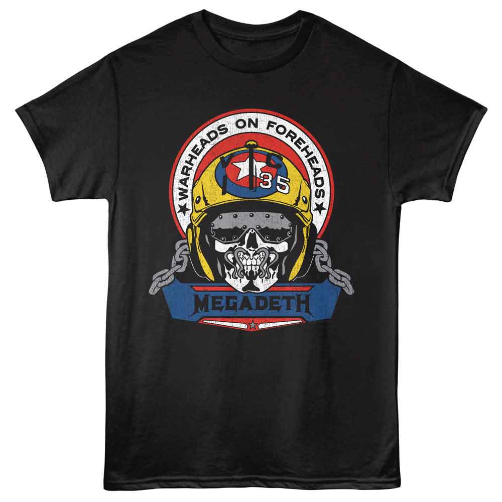 Black Megadeth t-shirt featuring Megadeth Vic Head design
