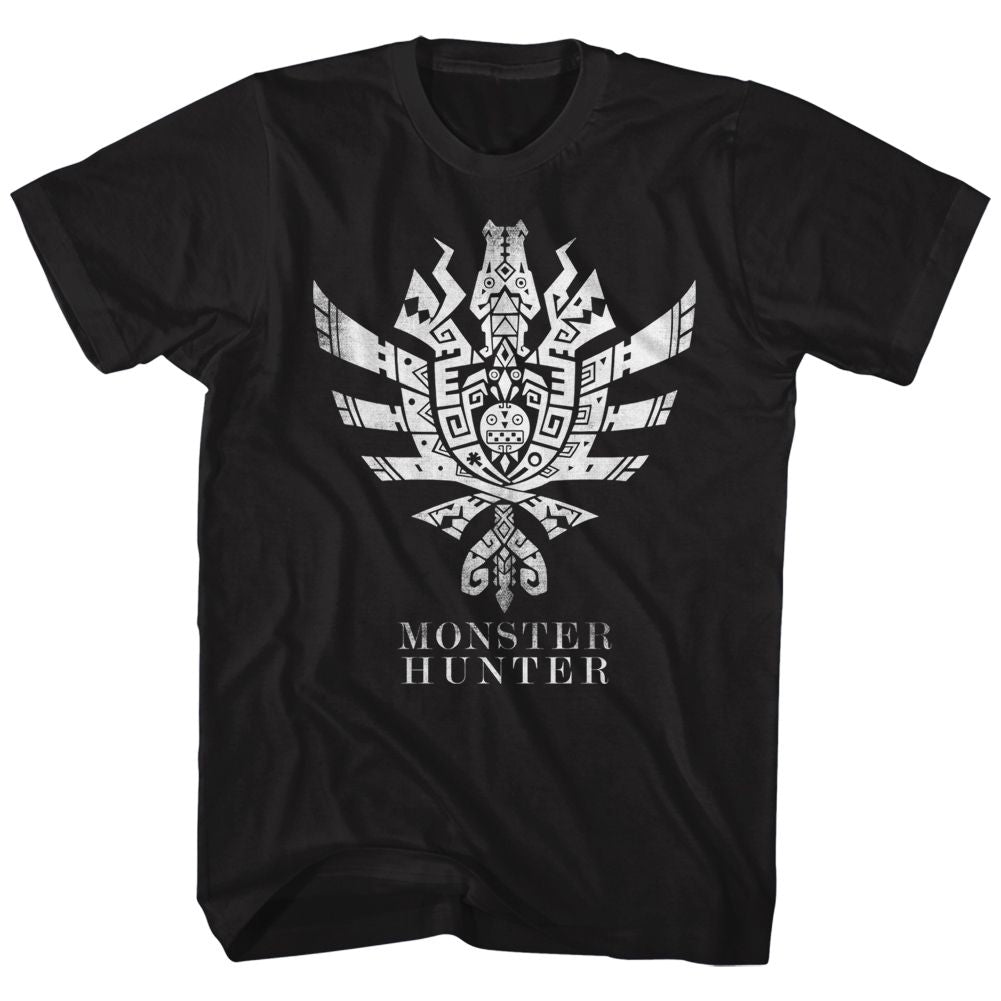 Black Monster Hunter t-shirt featuring Monster Hunter 4 Ultimate Symbol design