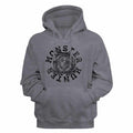 Gunmetal heather Monster Hunter pullover hoodie featuring a Circle Crest design