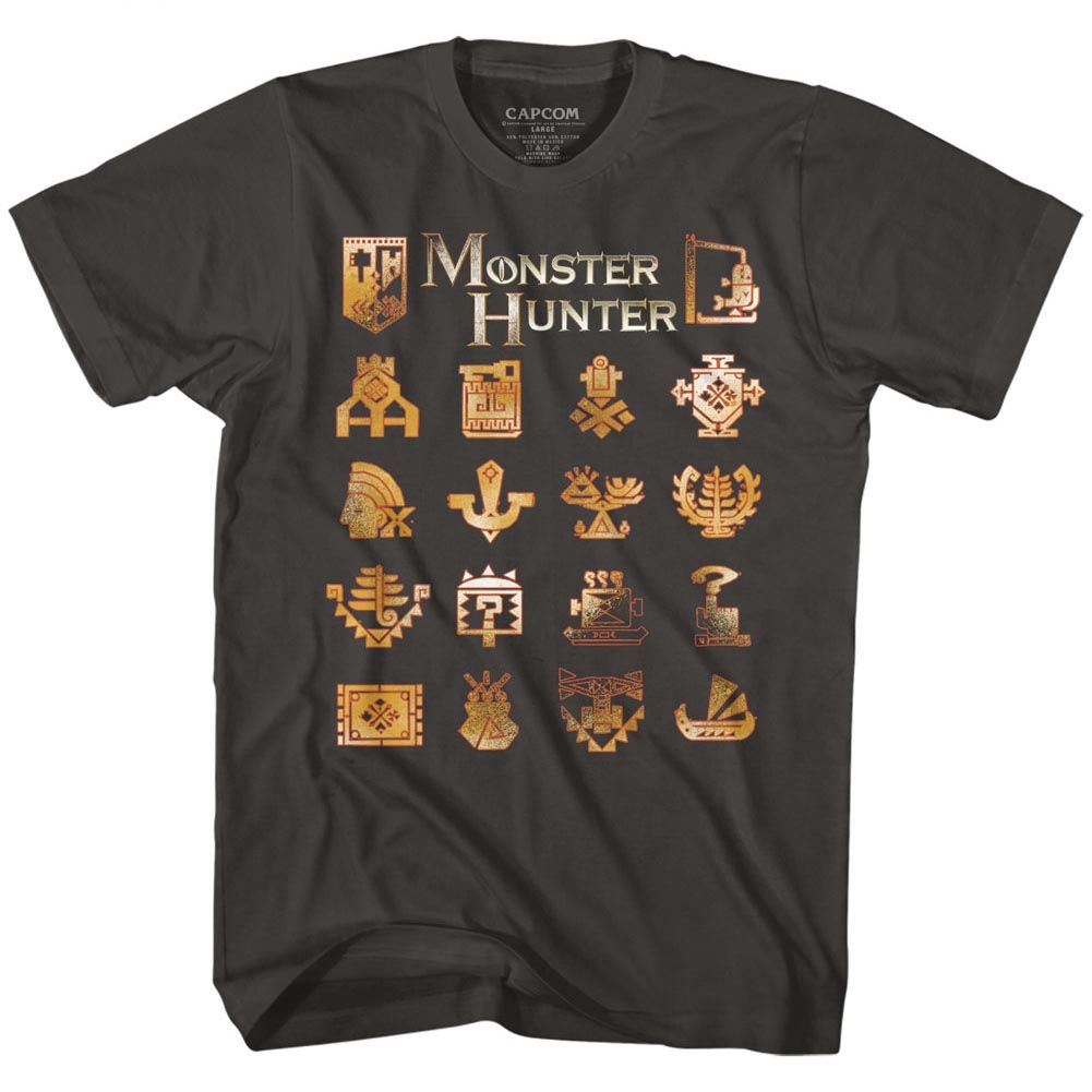Smoke gray Monster Hunter t-shirt featuring Monster Hunter MH design