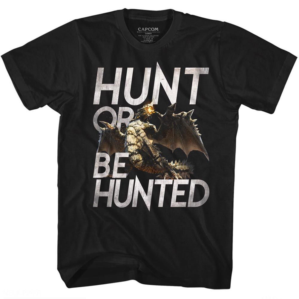 Black Monster Hunter t-shirt featuring Monster Hunter Hunt design