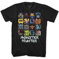 Black Monster Hunter t-shirt featuring Monster Hunter Symbols design
