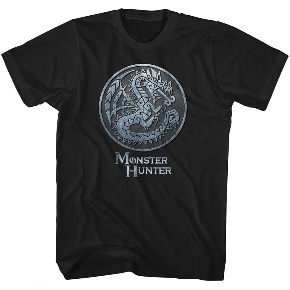 Black Monster Hunter t-shirt featuring Monster Hunter Monster Emblem design