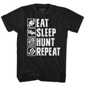 Black Monster Hunter t-shirt featuring Monster Hunter Hunt Repeat design