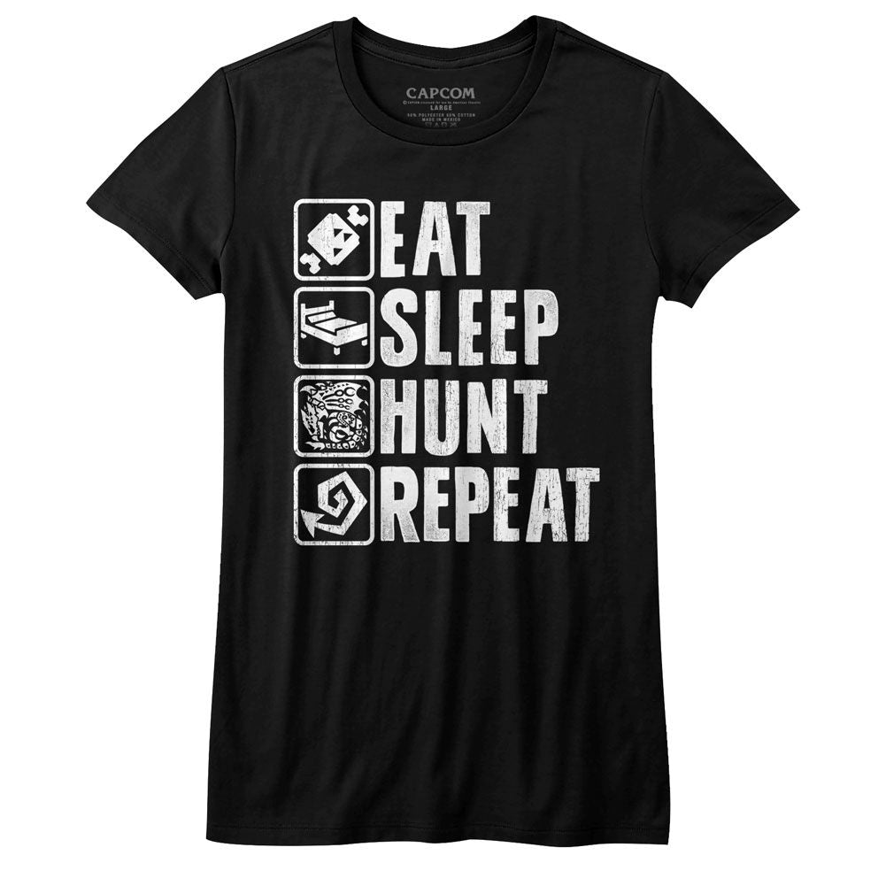 Monster Hunter Ladies T-Shirt - Hunt Repeat