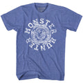 Royal heather Monster Hunter t-shirt featuring Monster Hunter Circle White Ink design