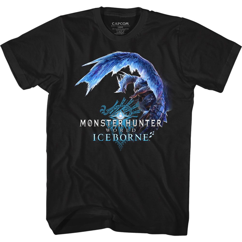 Black Monster Hunter t-shirt featuring Monster Hunter Icy Dragon design