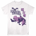 White Monster Hunter t-shirt featuring a Sakura Fire Dragon design