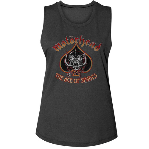 Motörhead Ladies Muscle Tank - Snaggletooth And Spade