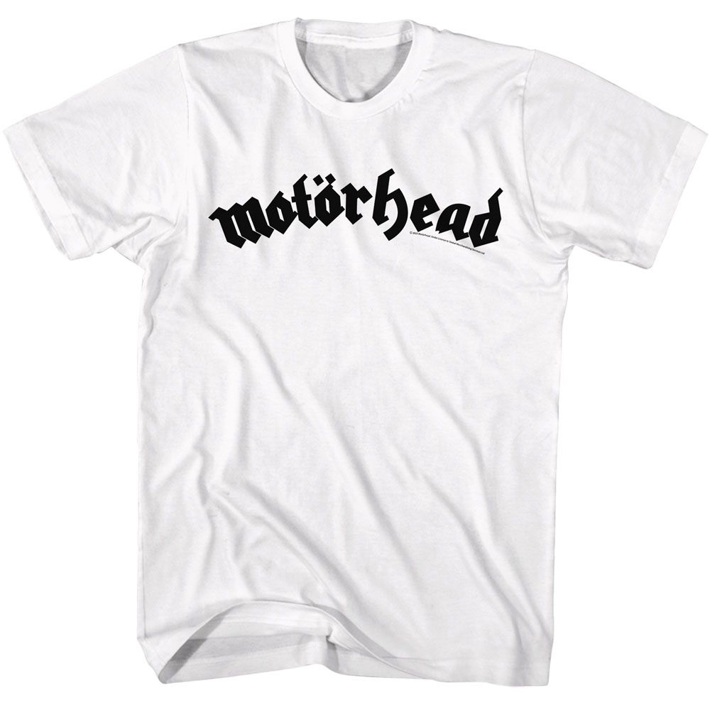 White Motörhead t-shirt featuring Motörhead Dark Logo design
