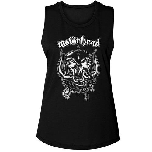 Motörhead Ladies Muscle Tank - Snaggletooth And Logo