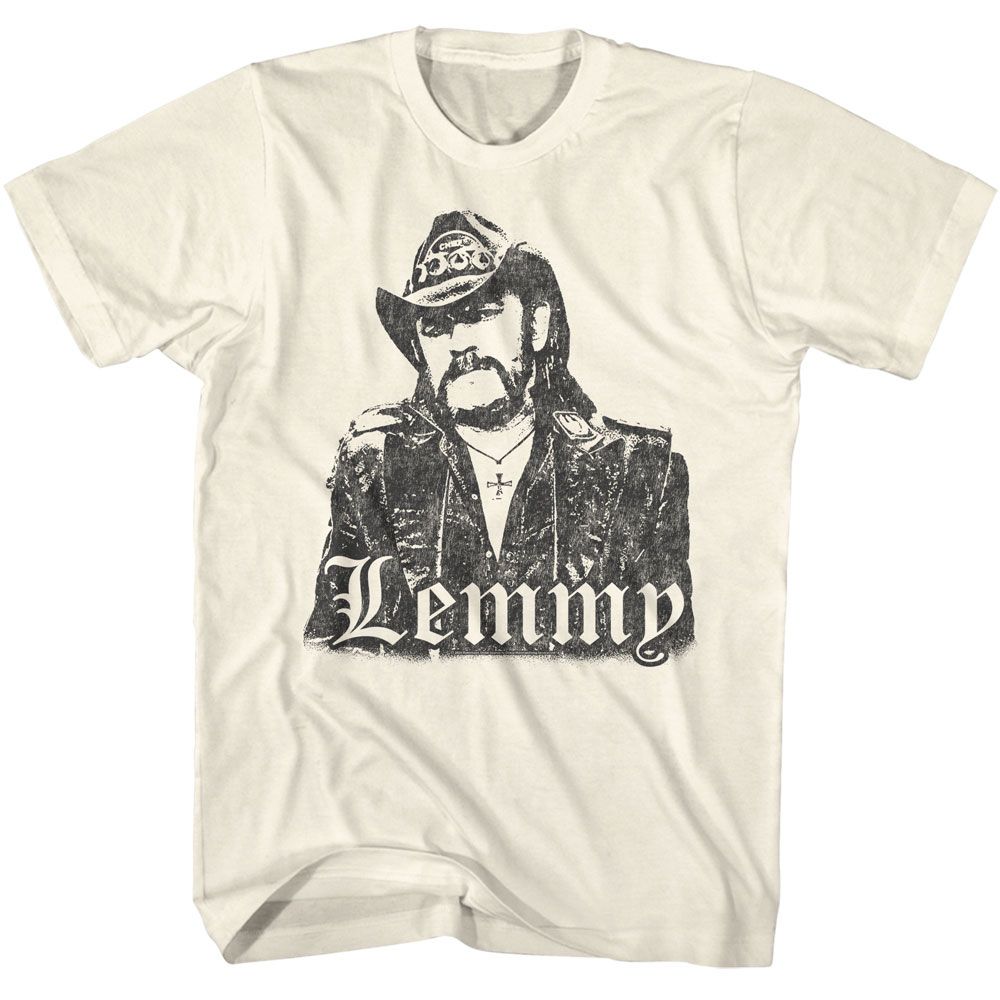 Natural Motörhead t-shirt featuring Motörhead Lemmy design