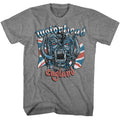 Graphite heather Motörhead t-shirt featuring Motörhead Union Jack England design