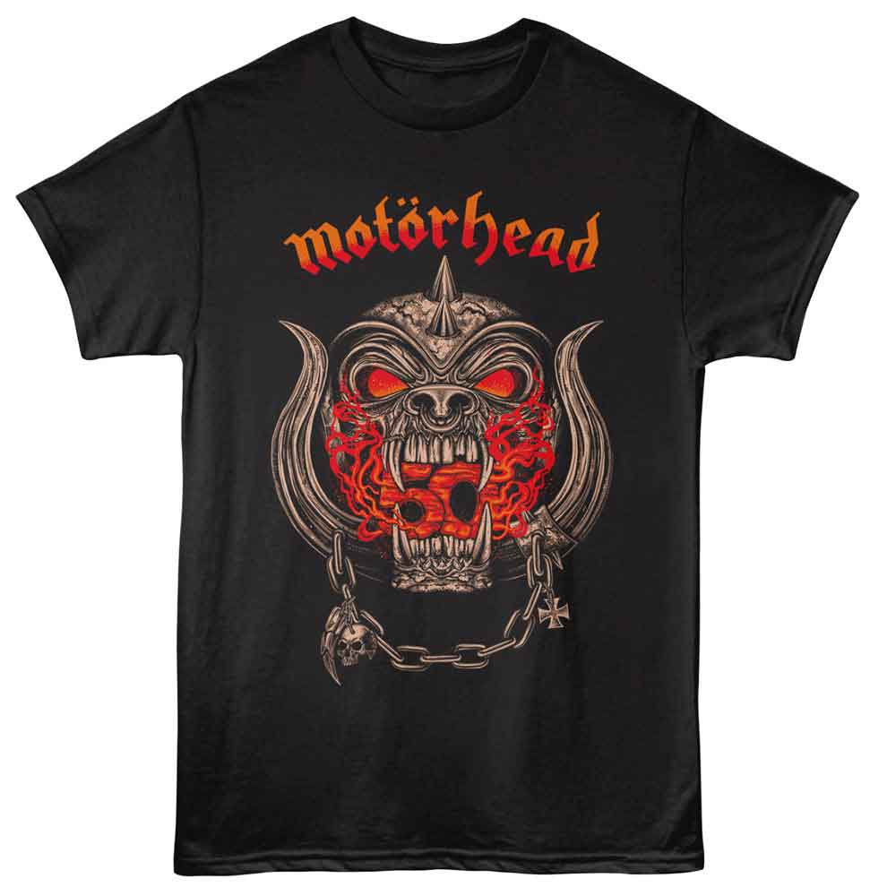 Black Motörhead t-shirt featuring Motörhead 50 anniversary design