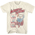 Natural Mighty Mouse t-shirt featuring Mighty Mouse Here I Come design