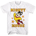 White Mighty Mouse t-shirt featuring Mighty Mouse design