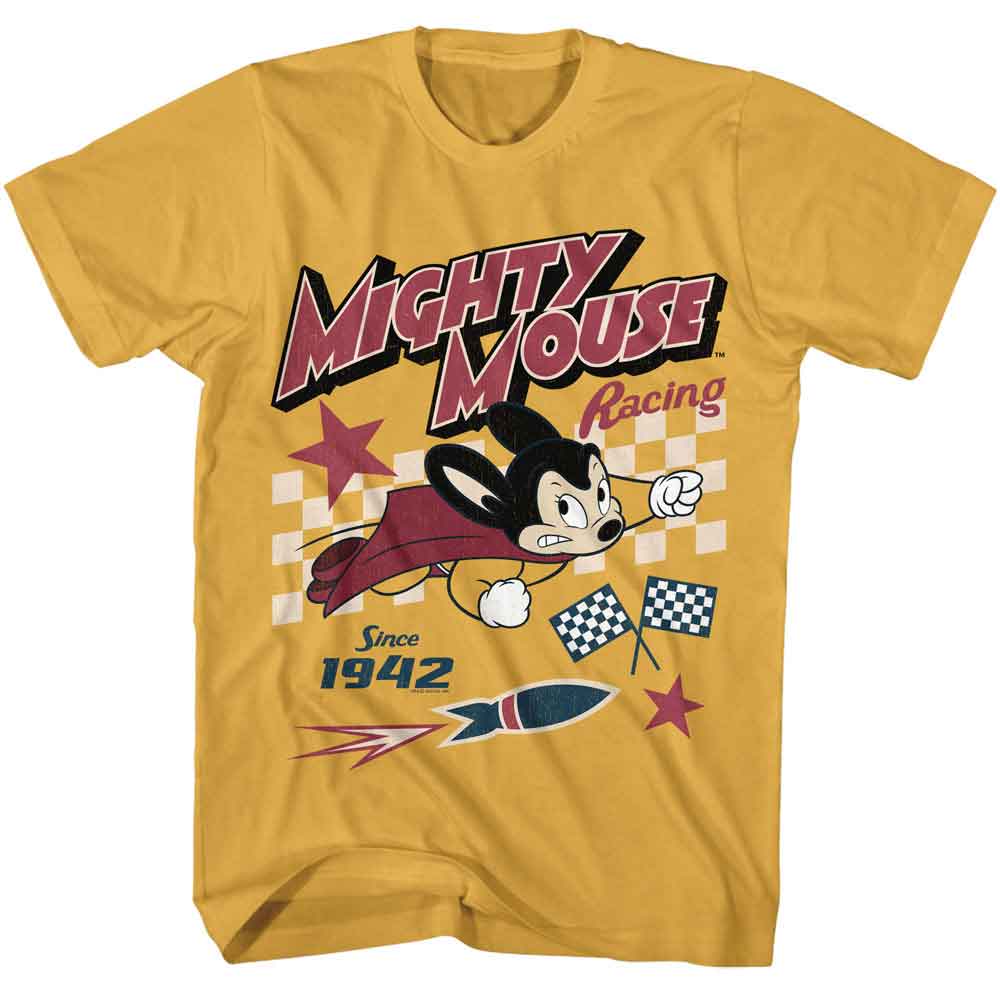 Ginger Mighty Mouse t-shirt featuring Mighty Mouse Racing design