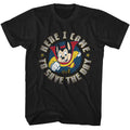 Black Mighty Mouse t-shirt featuring Mighty Mouse Here I Come design