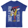 Royal blue Mighty Mouse t-shirt featuring Mighty Mouse Save The Day design