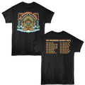 Black My Morning Jacket t-shirt featuring My Morning Jacket Tour design (front and back)