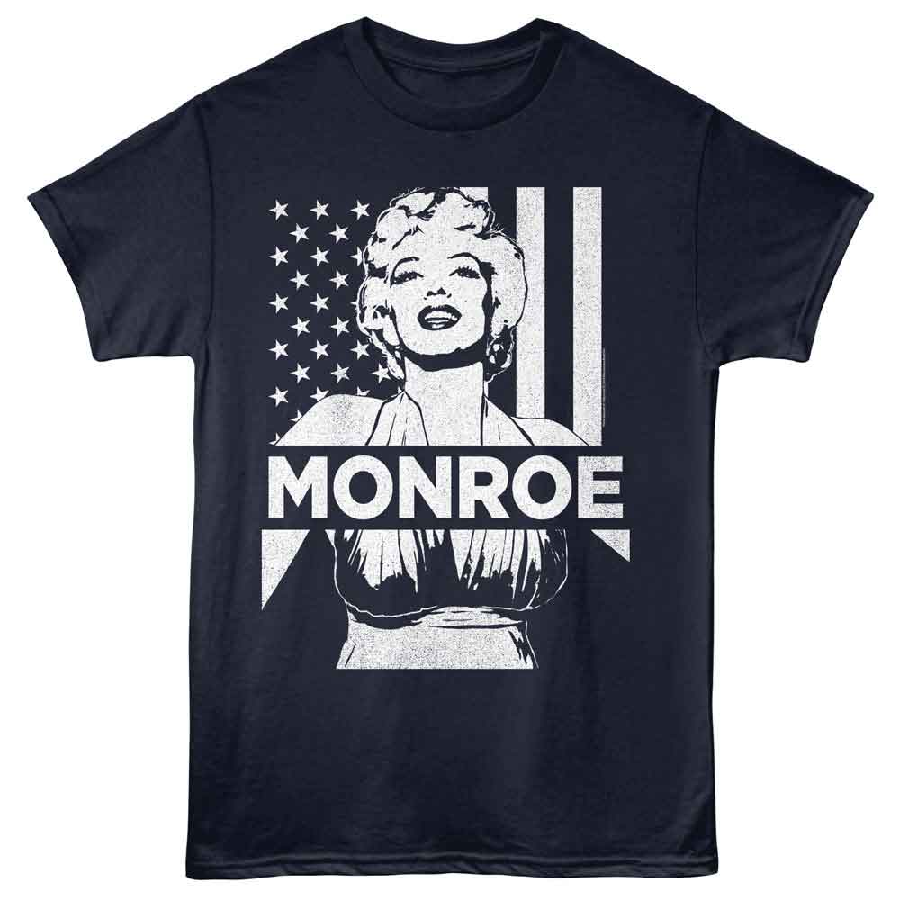 Flag Marilyn Monroe t-shirt in navy
