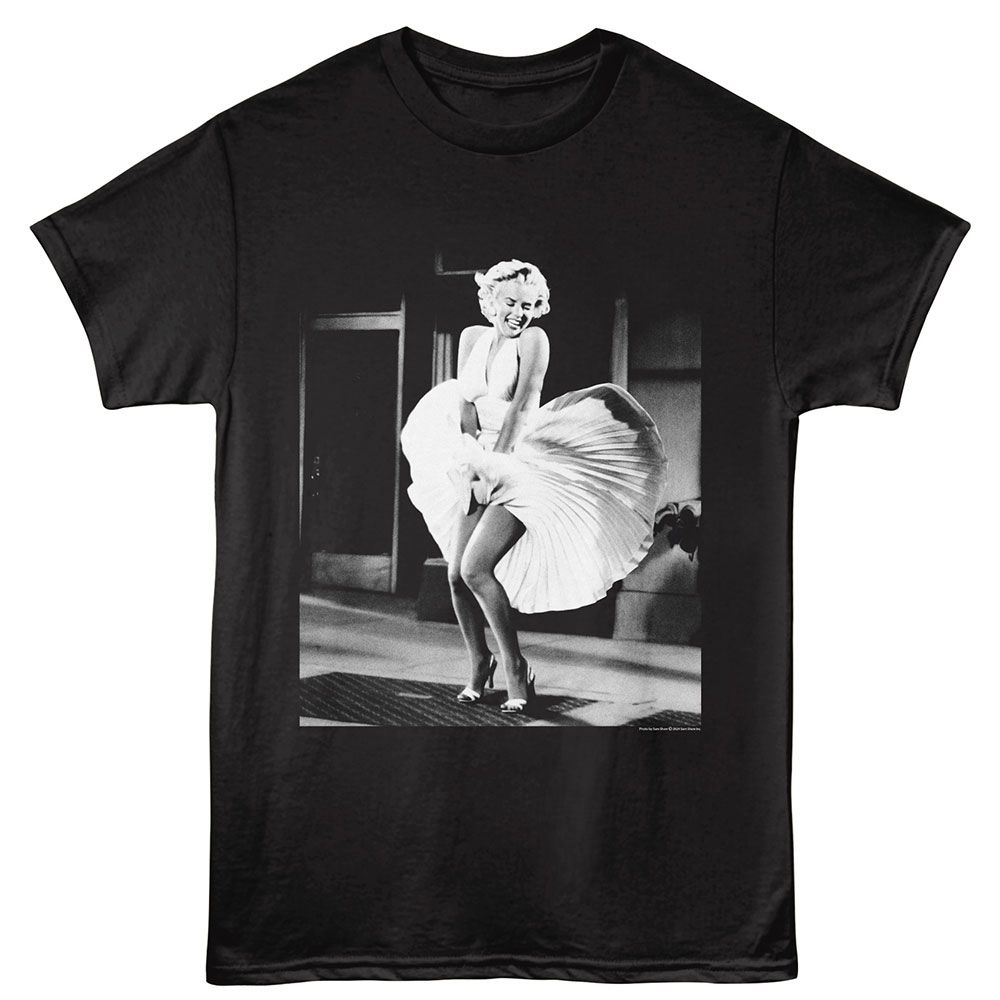 Black and White Dress Marilyn Monroe t-shirt in black