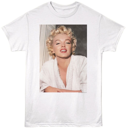 Bathrobe Marilyn Monroe t-shirt in white